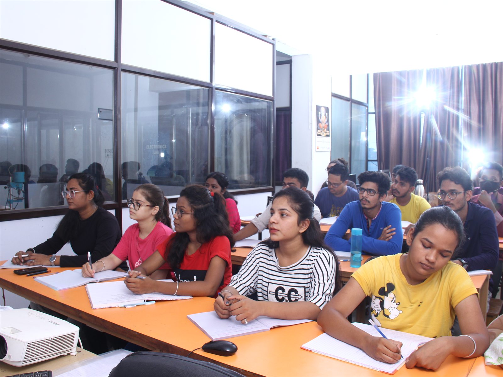 Students attending a Sanvidhan IAS Classes session in Bhilai